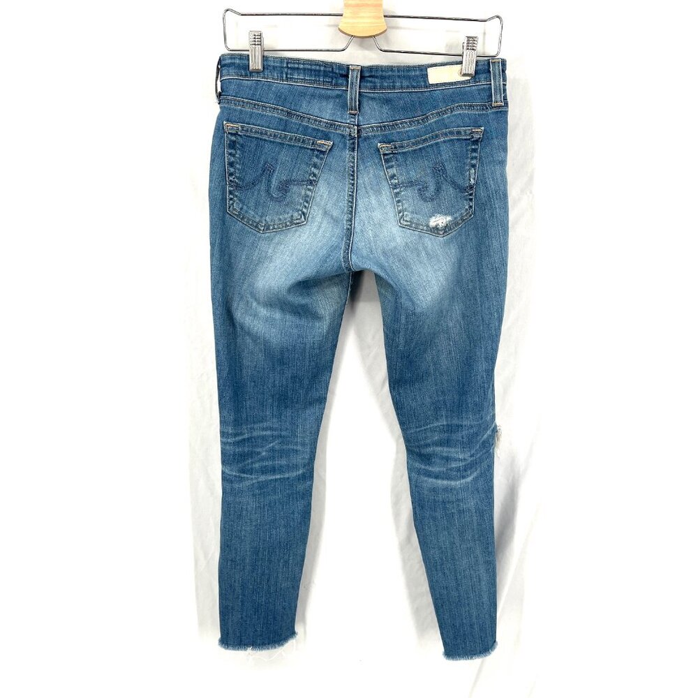 AG Adriano Goldschmied The Stilt Crop cigarette crop distressed skinny jeans 29 - Picture 8 of 13